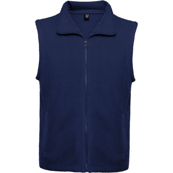 Gilet in pile con collo alto - Blu Navy