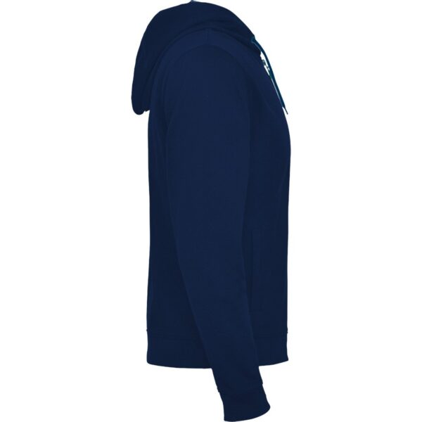 Felpa con Zip e Cappuccio - Blu Navy vista 3
