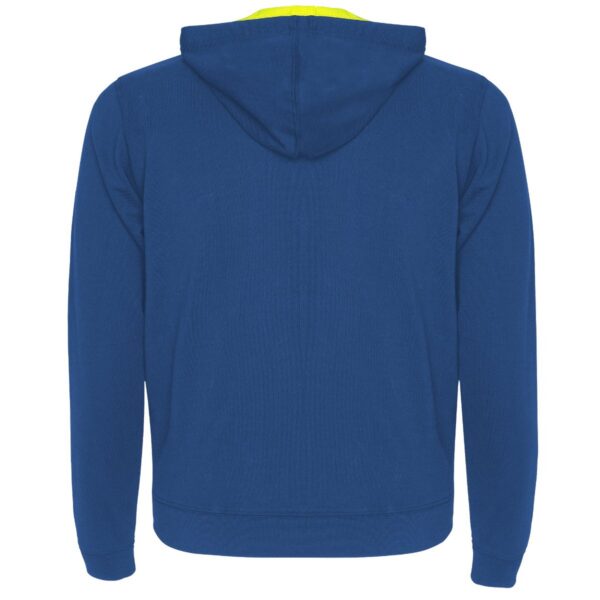 Felpa con Zip e Cappuccio - Grigio/Giallo Fluo