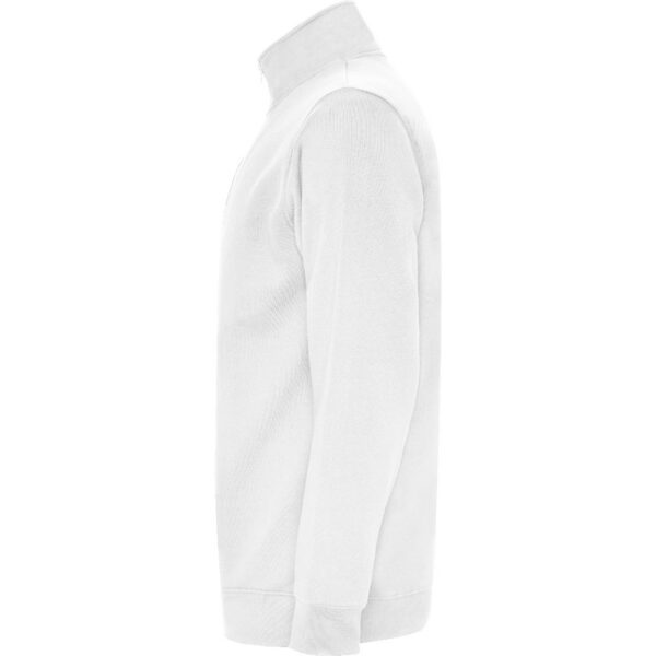 Felpa Mezza Zip Collo Alto - Bianco vista 2
