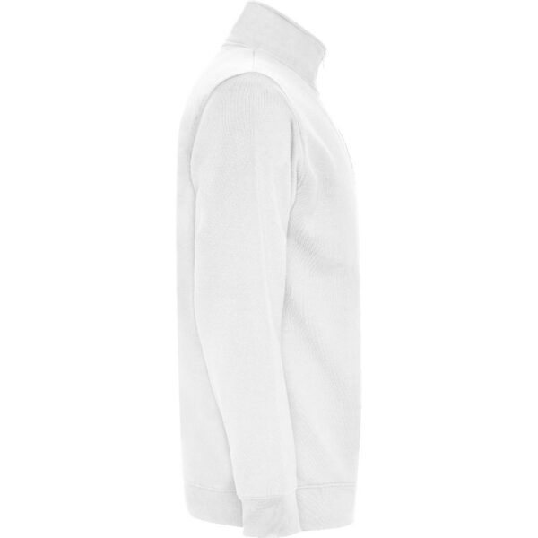 Felpa Mezza Zip Collo Alto - Bianco vista 3