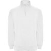 Felpa Mezza Zip Collo Alto - Bianco