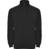 Felpa Mezza Zip Collo Alto - Nero