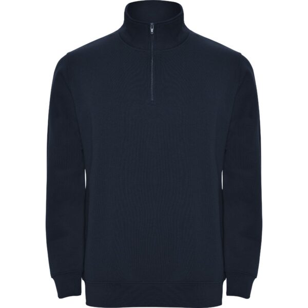 Felpa Mezza Zip Collo Alto - Blu Navy
