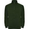 Felpa Mezza Zip Collo Alto - Verde Bottiglia