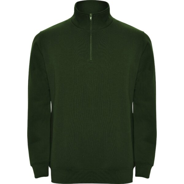 Felpa Mezza Zip Collo Alto - Verde Bottiglia