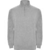 Felpa Mezza Zip Collo Alto - Grigio Vigore