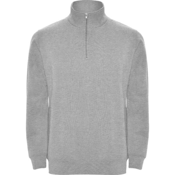 Felpa Mezza Zip Collo Alto - Grigio Vigore