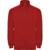Felpa Mezza Zip Collo Alto - Rosso