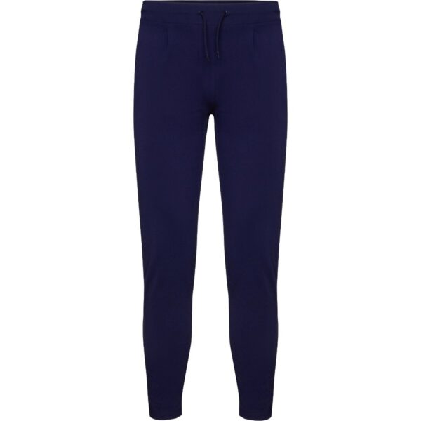 Pantalone in tessuto stretch con girovita elasticizzato - Blu Navy