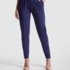 Pantalone in tessuto stretch con girovita elasticizzato - modello 1