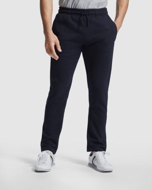 Pantalone basic a gamba dritta in felpa - modello 1