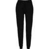 Pantalone basic a gamba dritta in felpa - Nero