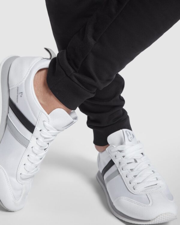 Pantalone basic a gamba dritta in felpa - dettaglio 3