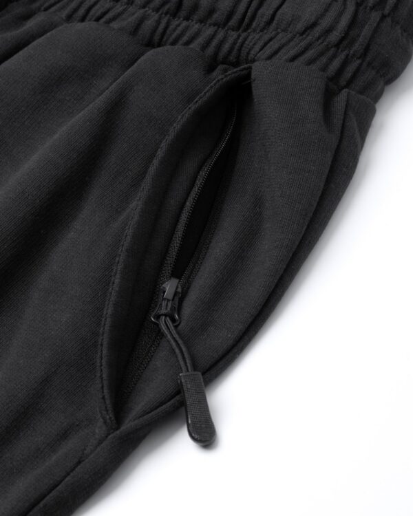 Pantalone basic a gamba dritta in felpa - dettaglio 4
