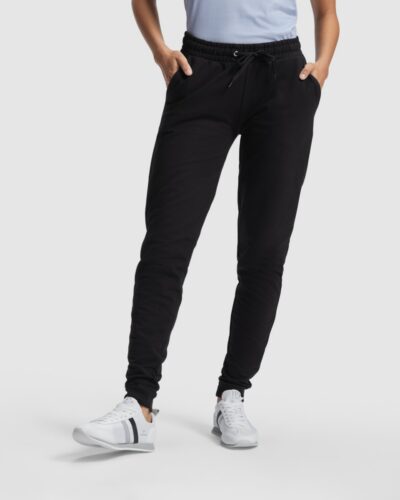 Pantalone basic a gamba dritta in felpa - modello 1