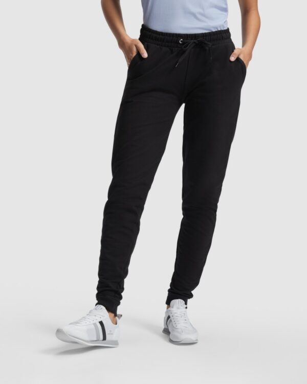 Pantalone basic a gamba dritta in felpa - modello 1