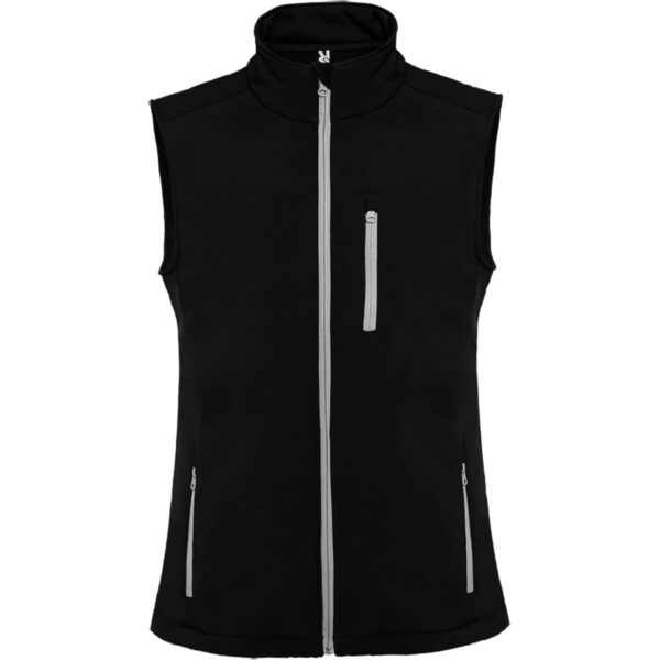 Gilet softshell a 2 strati con zip - Nero