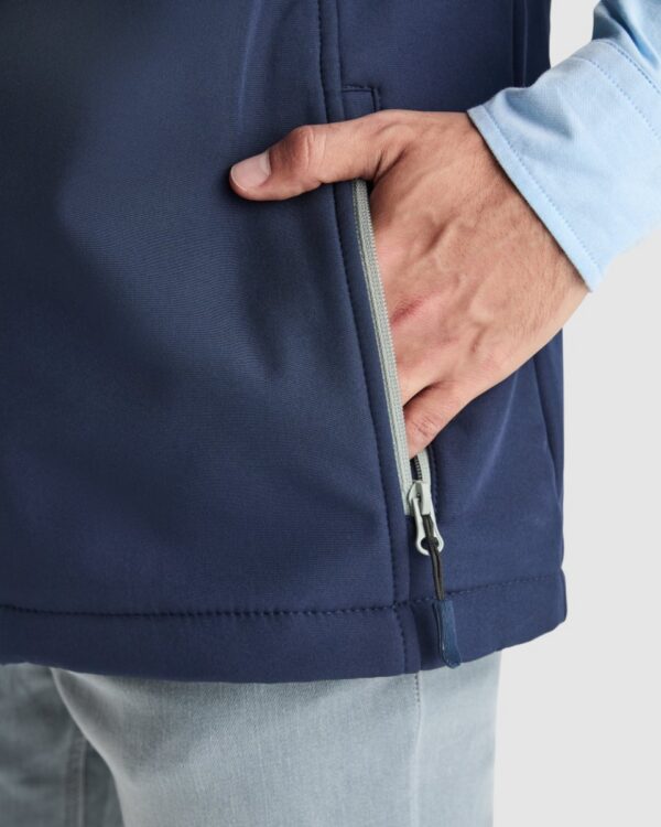 Gilet softshell a 2 strati con zip - dettaglio 3