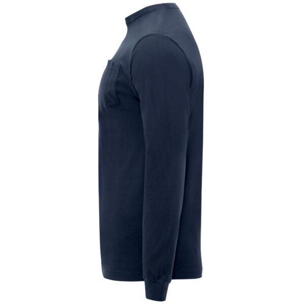 T-Shirt Manica Lunga con Taschino - Blu Navy dettaglio 2