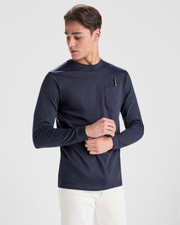 T-Shirt Manica Lunga con Taschino - modello 1