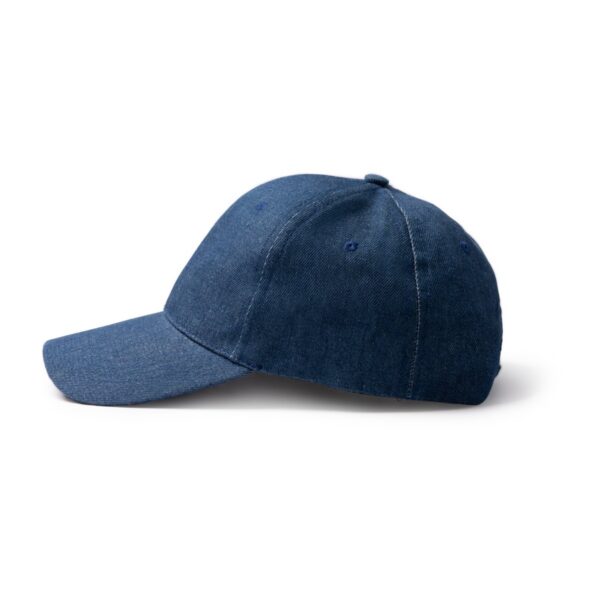 Berretto a 6 sezioni in tessuto denim - dettaglio 1