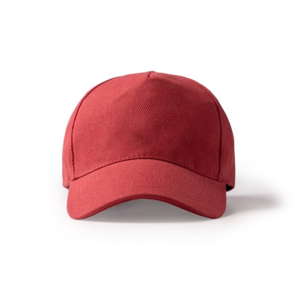 Berretto a 5 sezioni in 100% cotone - Rosso