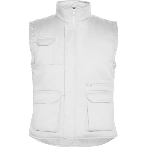 Gilet da lavoro multitasche imbottito con schienale - Bianco