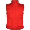 Gilet da lavoro multitasche imbottito con schienale - Rosso