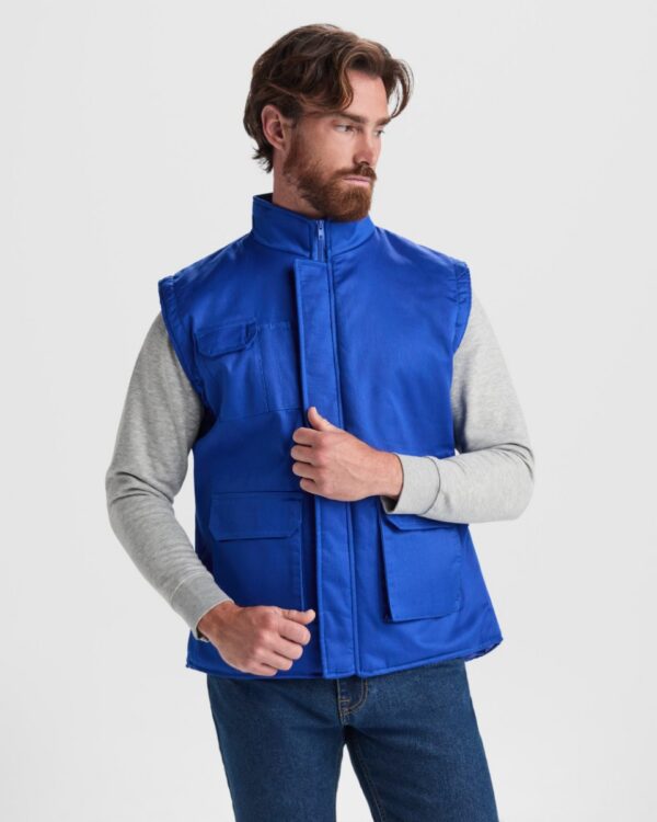 Gilet da lavoro multitasche imbottito con schienale - dettaglio 1