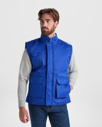 Gilet da lavoro multitasche imbottito con schienale - modello 1
