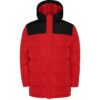 Parka Imbottito Idrorepellente - Rosso/Nero