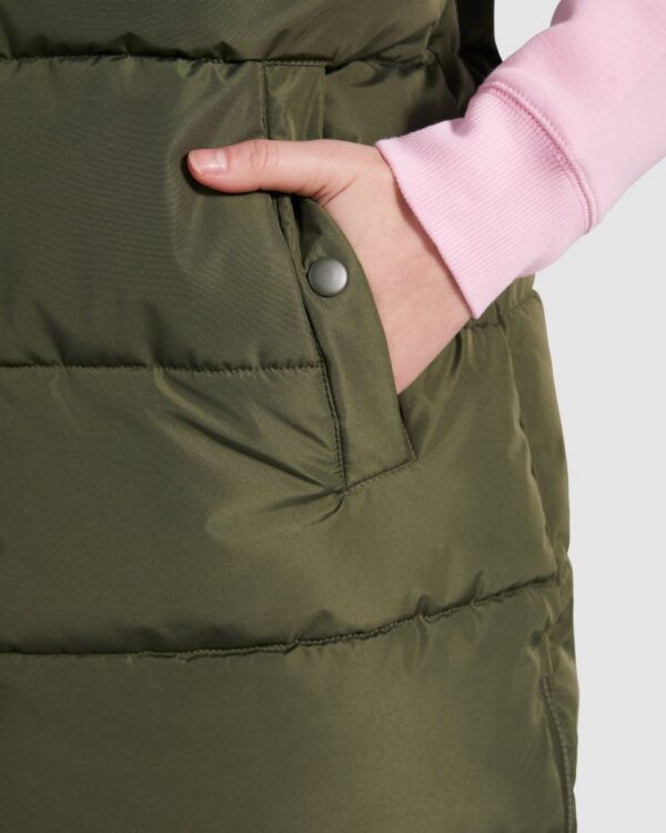 Gilet imbottito da donna con cappuccio rimovibile - dettaglio 2