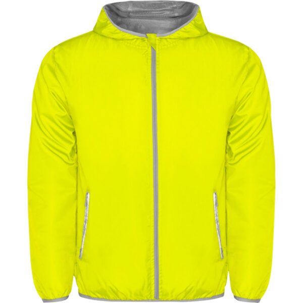 Giacca a Vento con Cappuccio - Giallo Fluo