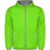 Giacca a Vento con Cappuccio - Verde Fluo