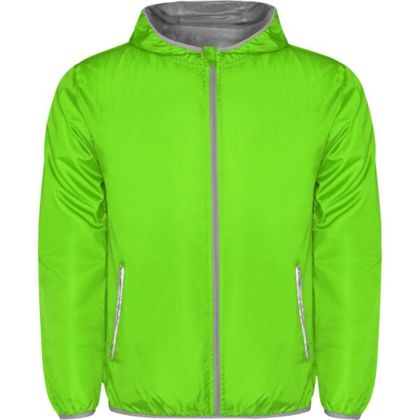 Giacca a Vento con Cappuccio - Verde Fluo