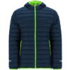 Parka Sportivo Imbottito - Blu Navy/Verde Fluo