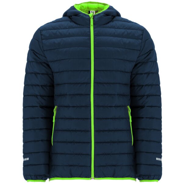 Parka Sportivo Imbottito - Blu Navy/Verde Fluo