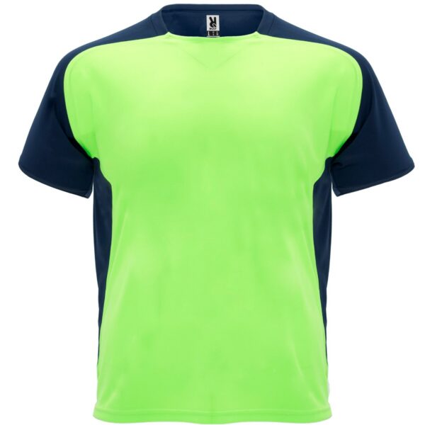 T-Shirt Tecnica Soft - Verde Fluo/Blu Navy