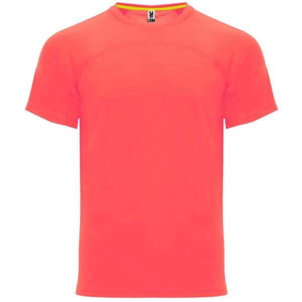 T-Shirt Tecnica Raglan - Corallo Fluo