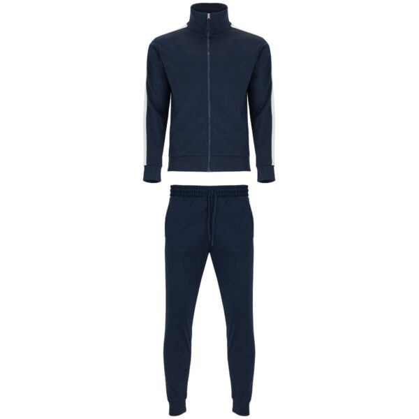 Tuta garzata dal taglio classico con bande - Blu Navy