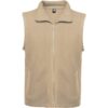 Gilet in pile con cerniera frontale - Sabbia