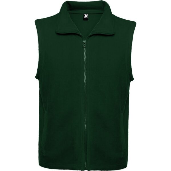 Gilet in pile con cerniera frontale - Verde Bottiglia