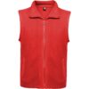 Gilet in pile con cerniera frontale - Rosso