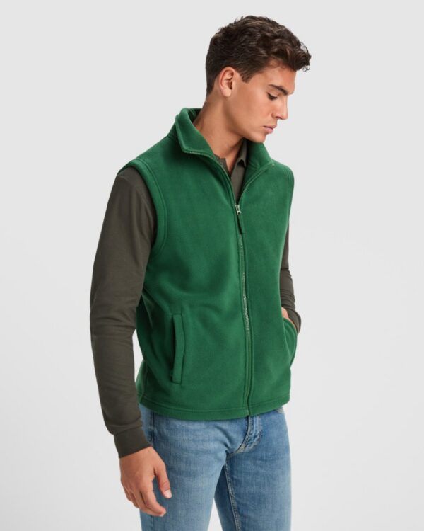 Gilet in pile con cerniera frontale - dettaglio 1