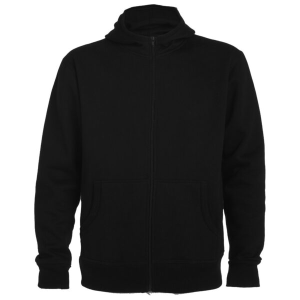 Felpa con Zip e Cappuccio 280 g - Nero