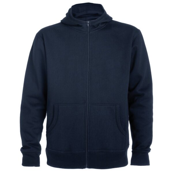 Felpa con Zip e Cappuccio 280 g - Blu Navy