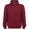 Felpa con Zip e Cappuccio 280 g - Granata