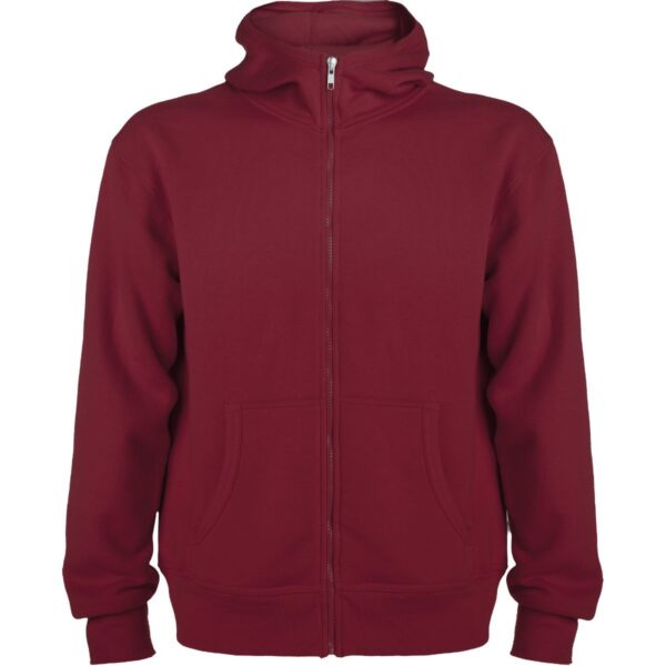 Felpa con Zip e Cappuccio 280 g - Granata