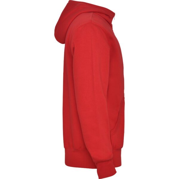 Felpa con Zip e Cappuccio 280 g - Rosso vista 3
